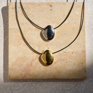 Gold Pendant Cord Necklace