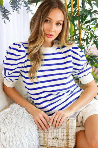 Makenna Sweater: Royal Blue