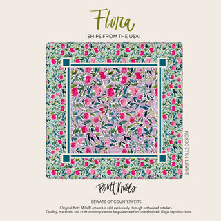 Britt Mills Neoprene Mahjong Mats Pre-Order: Flora