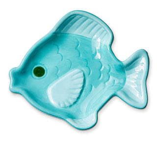 Fish Trinket Dish Teal Earthenware Summer