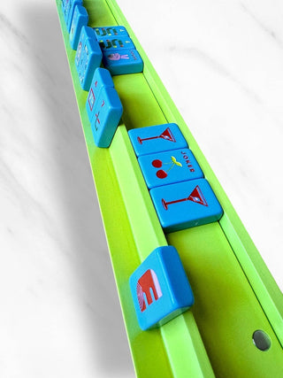 Mahjong Racks & Pushers (Set of 4): Aqua