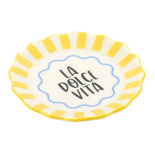 Yellow Striped La Dolce Vita Dice Dish