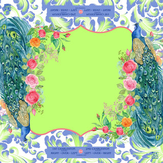 Peacocks on the Green Mahjong Mat