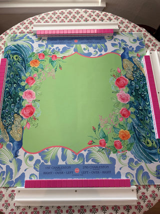 Peacocks on the Green Mahjong Mat