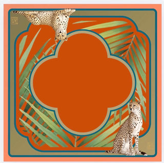 Leopard and Palm Mahjong Mat
