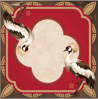 Luxury Crowned Crane Mahjong Mat
