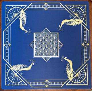 NAVY Art Deco Peacock Mahjong Mat