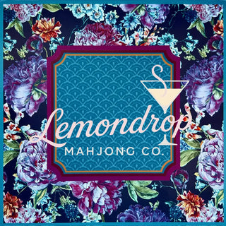 Sapphire Blooms Mahjong Mat