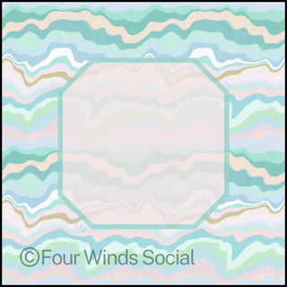 Sea Glass Mahjong Mat: Four Winds Social